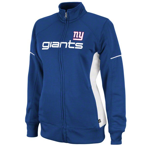 New York Giants Womens Counter Royal Full Zip Track Jacket  