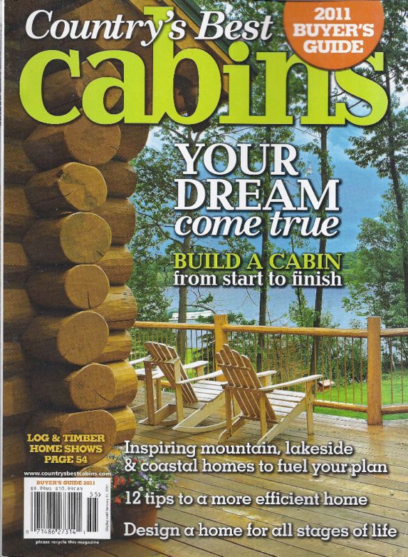 COUNTRYS BEST CABINS MAGAZINE 2011 COASTAL HOMES DESIGN  