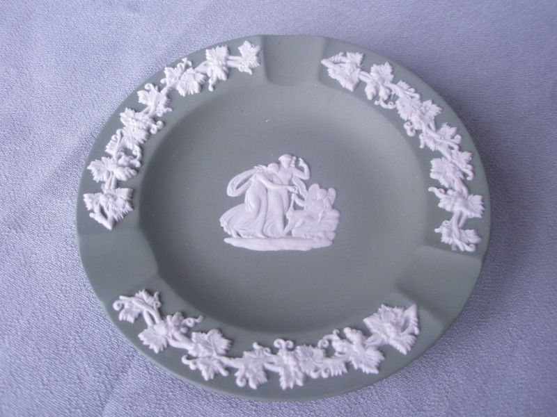 Vintage Wedgwood Jasperware Celadon Ashtray  