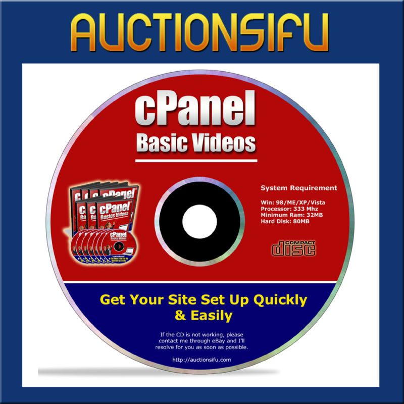 HOW TO CPANEL HOST WEB HOSTING DEMO VIDEO TUTORIALS CD  
