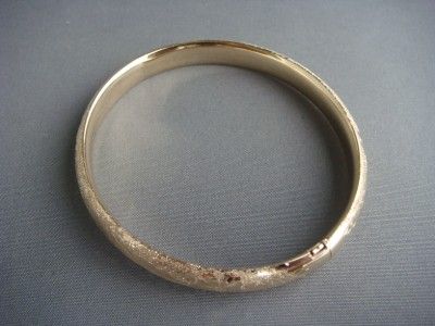 14K Etched Bangle Bracelet  