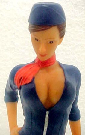 Retro Look Stewardess Statue Flight Attendant Figure  