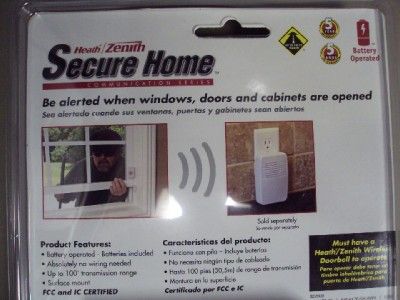   ZENITH WIRELESS ADD ON WINDOW & DOOR ALERTS SH 6170 SECURE HOME  