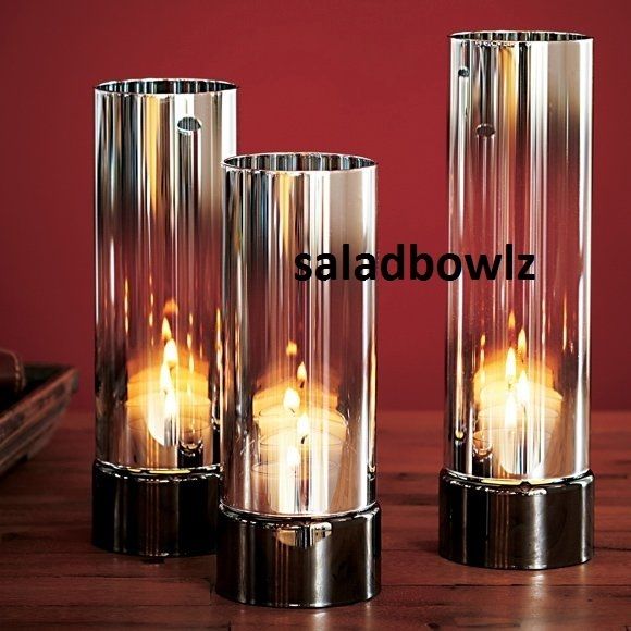 PARTYLITE New REFLECTIVE TEALIGHT CYLINDERS Trio  