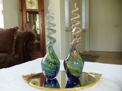   Hand Blown Art Glass Swirl Smoke Figurine, 16.5, Amazing #1  