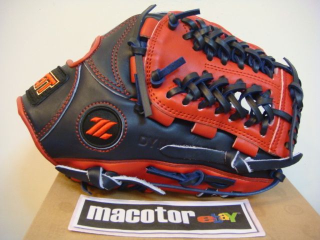 New ZETT Special Order 12 Baseball Glove Navy Red RHT  