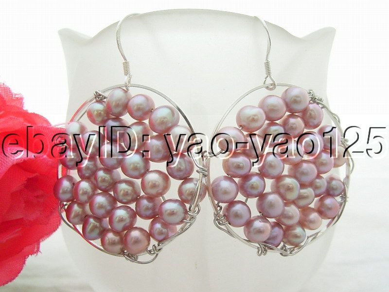   round purple pearl good quality high luster diameter 5 6mm length 1