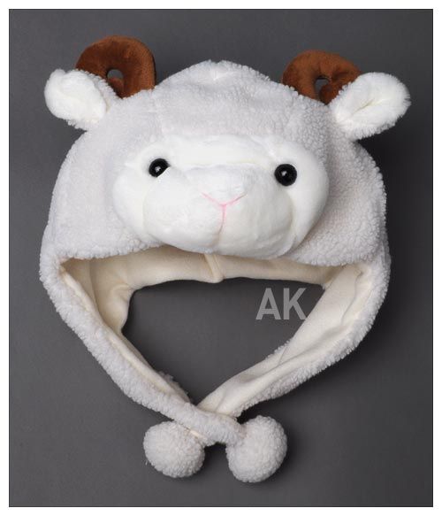 NEW ADULT FUNNY ANIMAL WARM FUZZY HAT Siberian Husky  