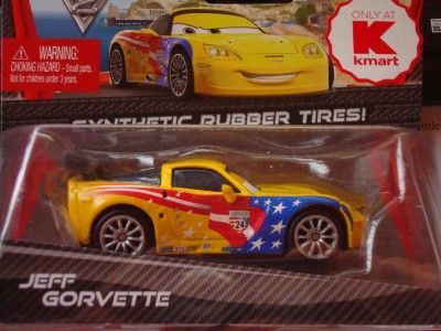 Disney Pixar Cars 2 Movie Kmart Exclusive Rubber Tires Jeff Gorvette 