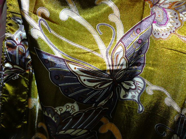 BUTTERFLY GODDESS* Beautiful SILKY SATIN Fab FLOWING Luxurious CAFTAN 