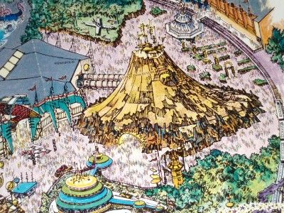 VTG EURO DISNEYLAND WORLD RESORT HUGE MAP POSTER 40X29 FRANCE PARK 