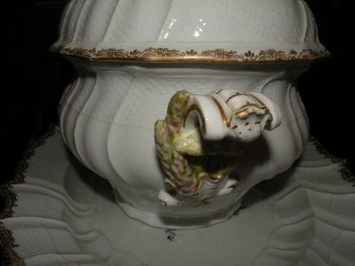 ANTIQUE MEISSEN SOUP TUREEN PUTTI MARCOLINI FRUIT FLOWE  