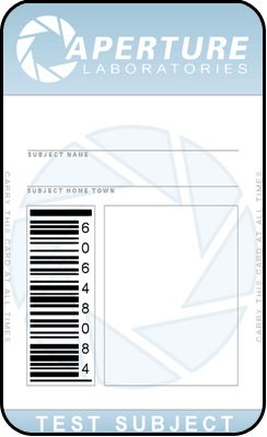 Aperture Science Store Custom ID Badge  