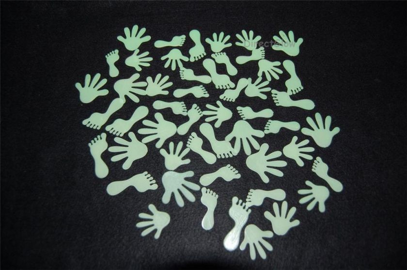 50 Piece Ultra Bright Glow in the Dark Hands & Feet 022099175223 