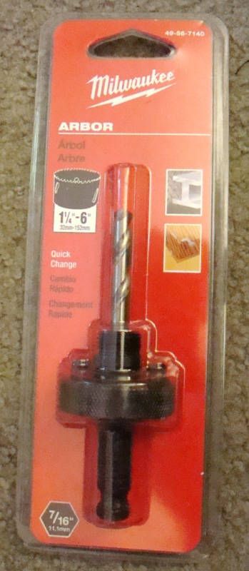 NEW MILWAUKEE HOLE SAW HOLESAW ARBOR MANDREL 49 56 7140  