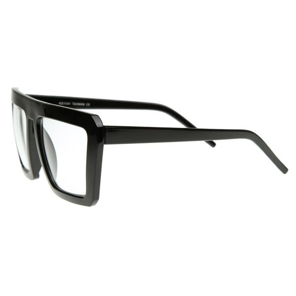 New Uber Cool Super Square Flat Top Retro Clear Lens Glasses 8065 