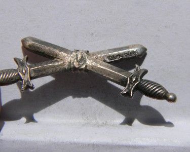 Silver crossed swords 4 Bavarian Military Service Cross  