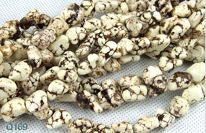 Wholesale 10pc White Turquoise Nugget Bead Strands(10)  