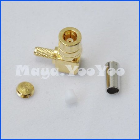 SMB female right angle crimp RG174 RG316 Connector  