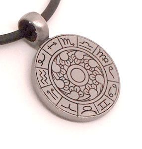 Zodiaz Shuriken fire wheel Pewter Pendant/Key Chain  