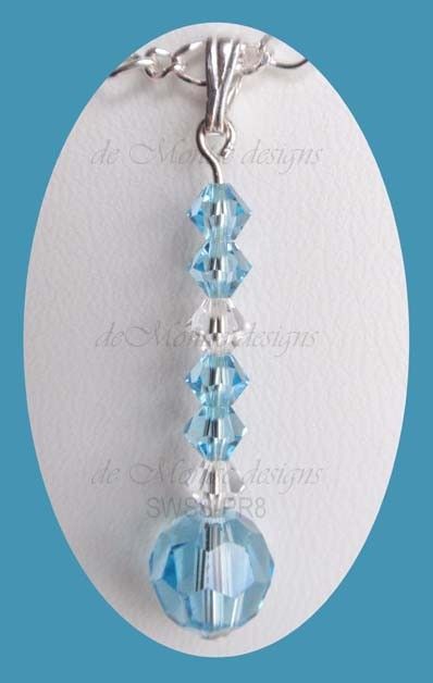 Matron Maid of Honor Gift BIRTHSTONE Pendant SWAROVSKI  