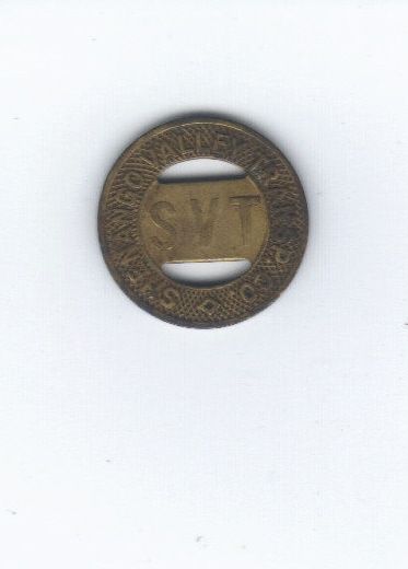 VINTAGE SHENANGO VALLEY TRANSP.CO. TRANSPORTATION TOKEN  