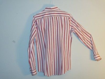 FACONNABLE WOMENS Blouse shirt NICE BLOUSE thick stripe XS used UNIQUE 