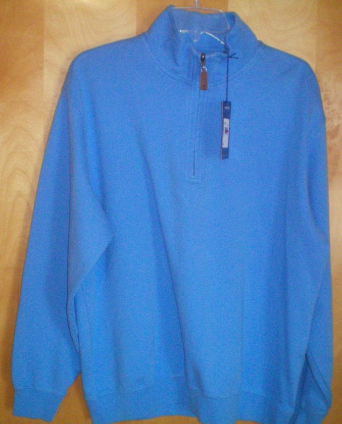 NWT mens size M marine blue JACK NICKLAUS golf knit l/s shirt jacket 