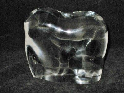 Baccarat Large Crystal Elephant 5 Wide x 4 3/4 Tall  