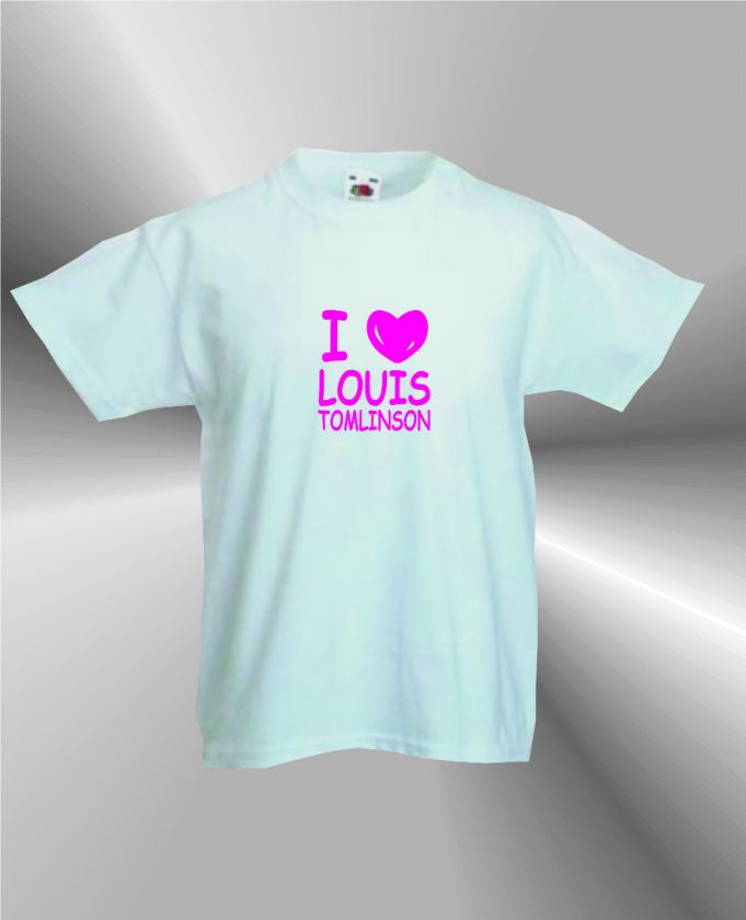 LOVE LOUIS TOMLINSON   GIRLS T SHIRT   ONE DIRECTION  