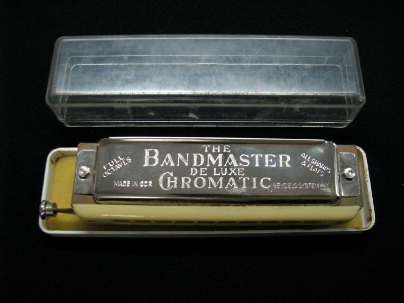 VINTAGE GERMAN DDR HARMONICA THE BANDMASTER DE LUXE CHROMATIC C 