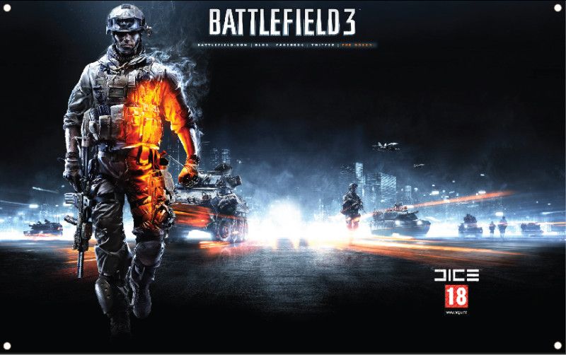 48 by 30 HD Battlefield 3 Banner  