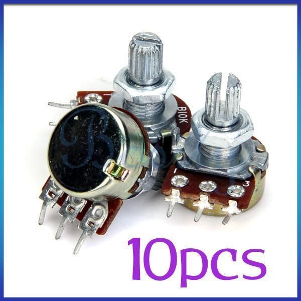 Lot 10 B10K 10K ohm B Type Linear Taper Potentiometer  