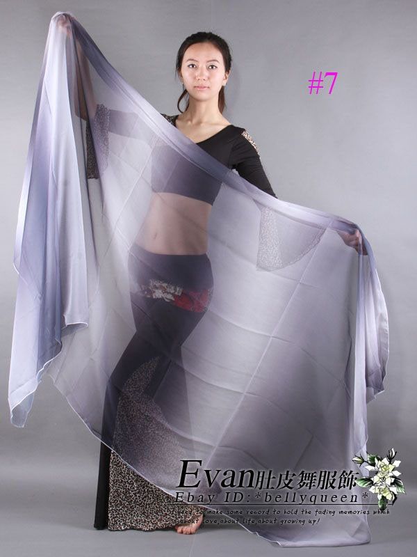 New Imitation Silk Belly Dance Shawl Veil 13Colours  