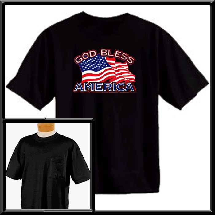 God Bless America Flag Patriotic Shirt S XL,2X,3X,4X,5X  