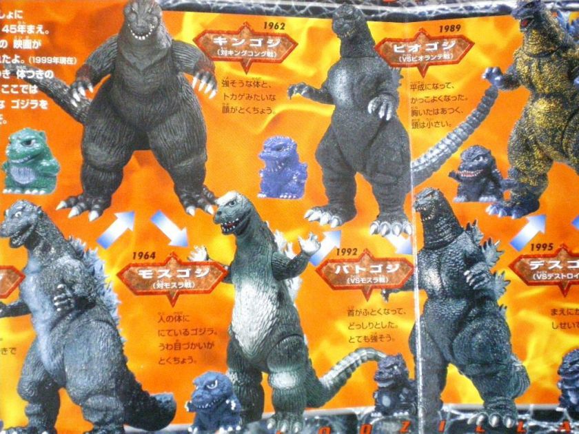   Japanese Godzilla toys figures Photo Book Mothra Gamera Bandai  