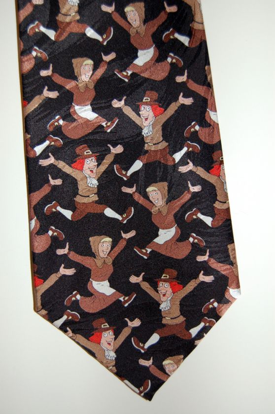 Thanksgiving Pilgrims Novelty Pilgrim Necktie Silk Tie Keith Daniels 