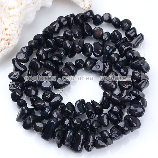 Strand Black Sea Coral Various Sapling Shape Loose Bead  