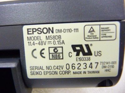 EPSON M58DB Black Point of Sale Customer Display with Pole DM D110 111 