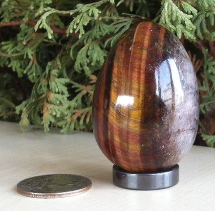 CHATOYANT TIGERS EYE GEM STONE 50 MM CRYSTAL EGG   