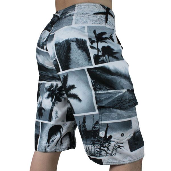   Mens Surf Board Shorts BoardShorts Boardies Gray SZ 30 32 34 36  