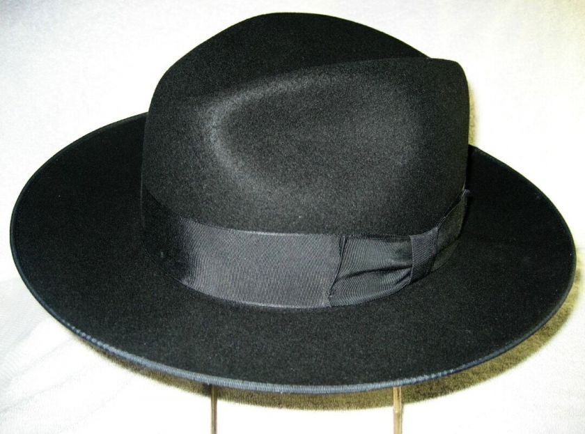 Fur Felt BOGART STYLE Gentlemens Fedora Hat   Broadway Hats by Caliqo 