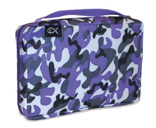 Bible Cover Basics Extra Large Purple Camo Design 759830182300  