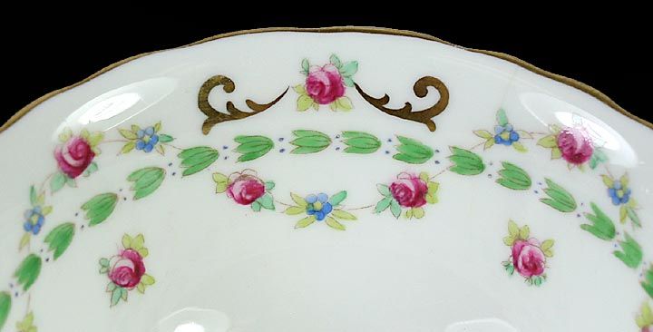 ROYAL CAULDON PORCELAIN FLORAL BOUILLON SOUPS & SAUCERS  