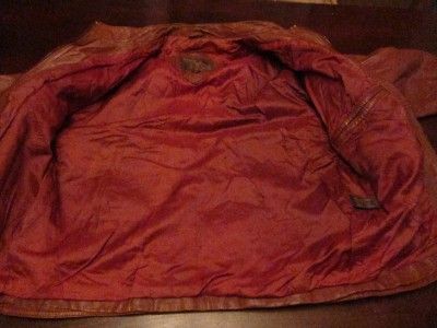 Vtg Fantastic International Mens Supple Leather Western Mod Jacket 