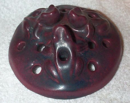 1920’s Van Briggle Console Bowl w/3Frog Flower  