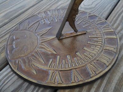   Face Sundial Moon Garden Decor Sundials Bronze Lawn Garden Yard Decor