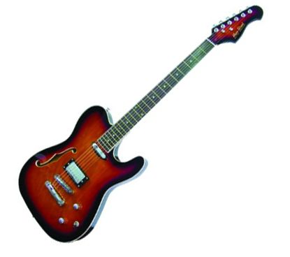 Main Street MTLSHTSB Semi Hollow Body Electric Guitar  