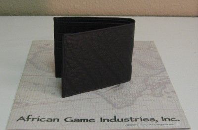 Genuine CAPE BUFFALO HIDE Bifold Wallet   NEW   Black  