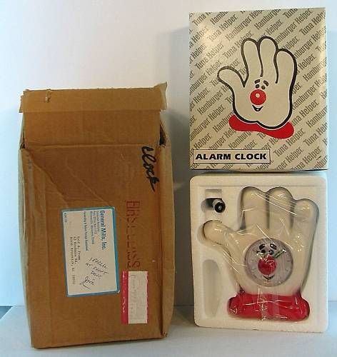 HAMBURGER HELPER HELPING HAND ALARM CLOCK PREMIUM MIB  